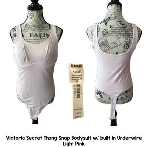 PINK VS Sleeveless Women's Bodysuit w/Underwire - Light Pink (XXL) BNWT